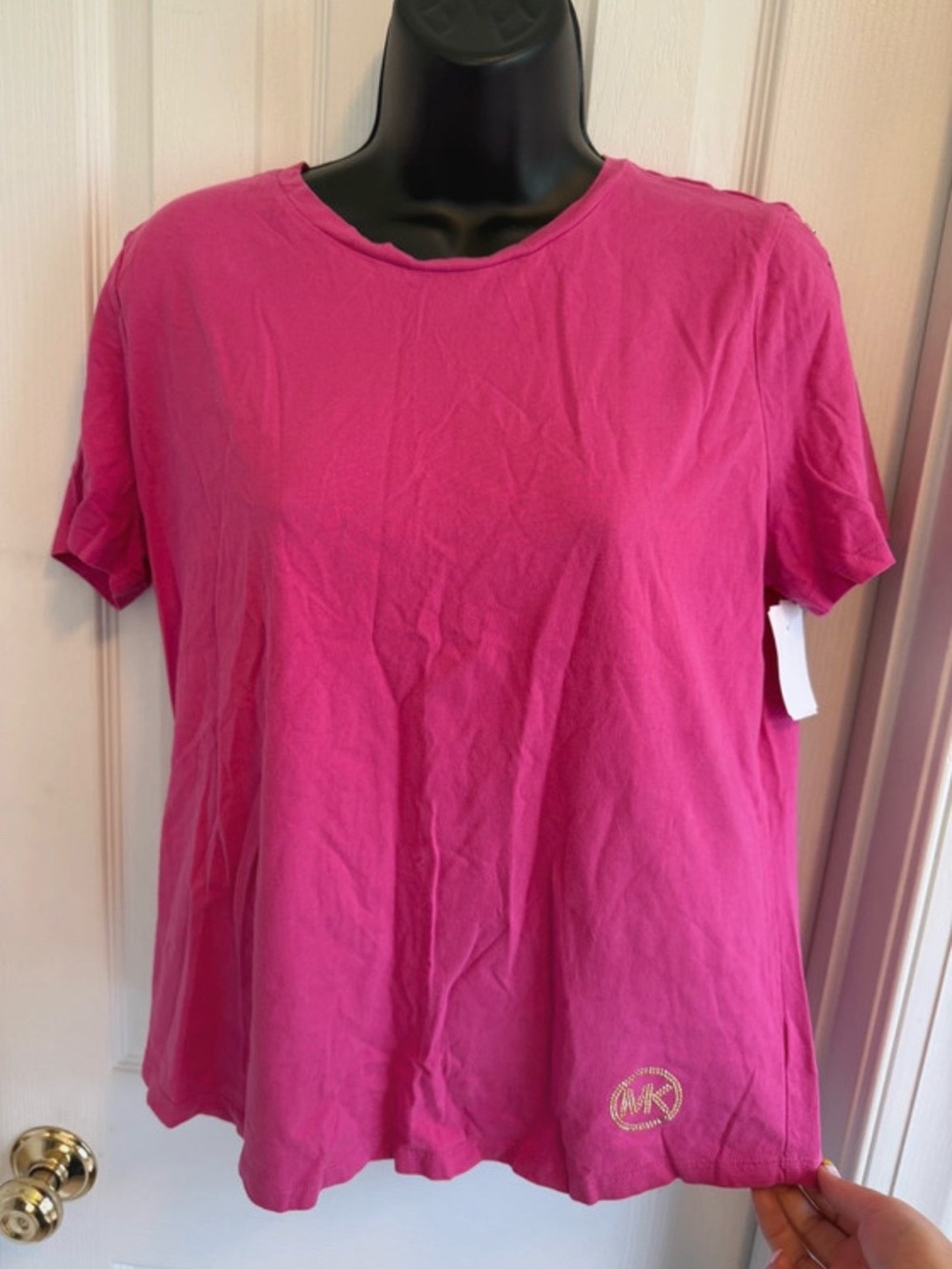 Michael Kors Women's Bright Pink Short Sleeve Tee